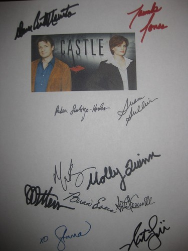 Castle signed script nathan - signed, tv
