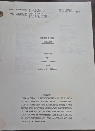 Rare knight rider script - rare.,
