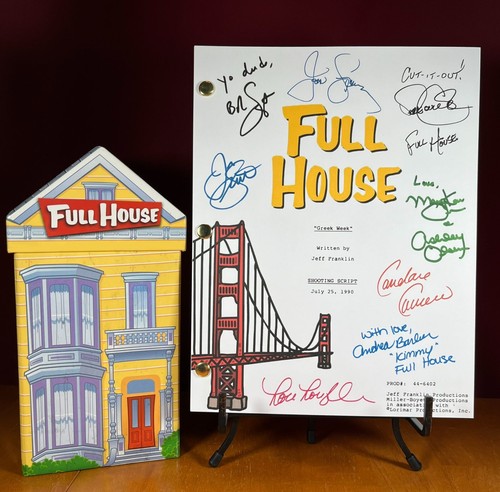 Full house script signed - full, signed-