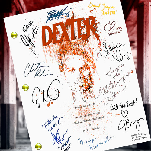 Dexter pilot script autograph - script,